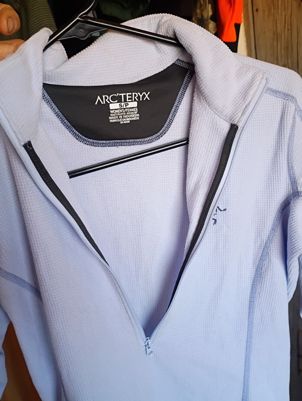 Arc'teryx Delta Lt EUC Base Layer 1/4 Zip Lilac - Picture 11 of 11